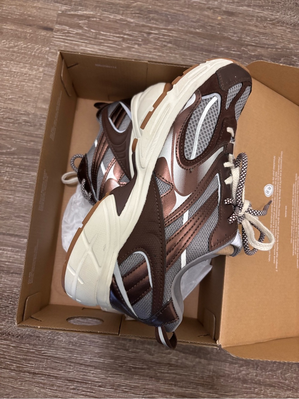 Brown and Cream Sneakers